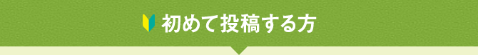 初めて投稿する方